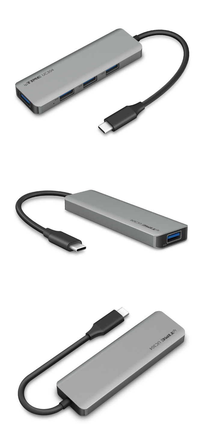 ipTIME USB허브 UC304, 그레이, 1개 상품 사진